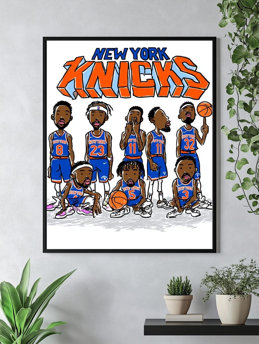 New York Knicks Cartoon Poster. — room view 4