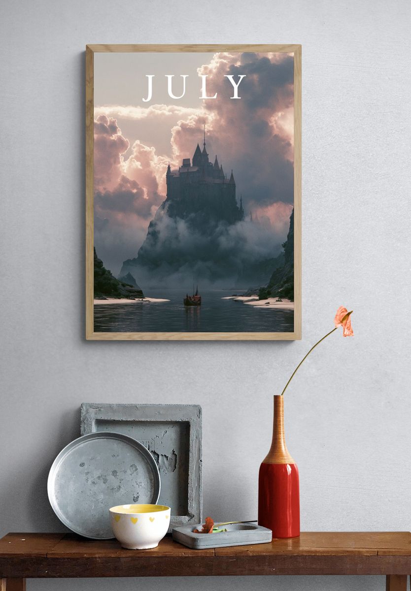 Misty Castle in July Poster. — room view 3