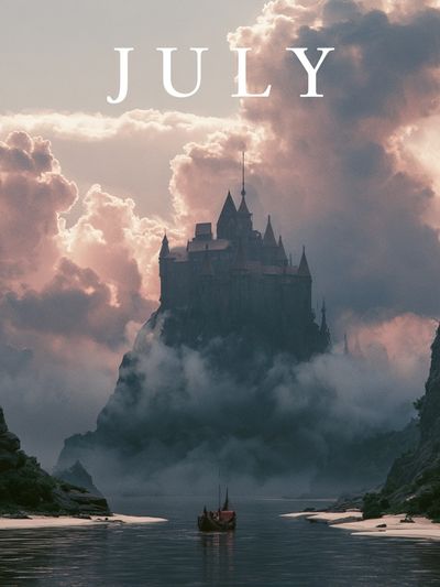 Misty Castle in July Poster.