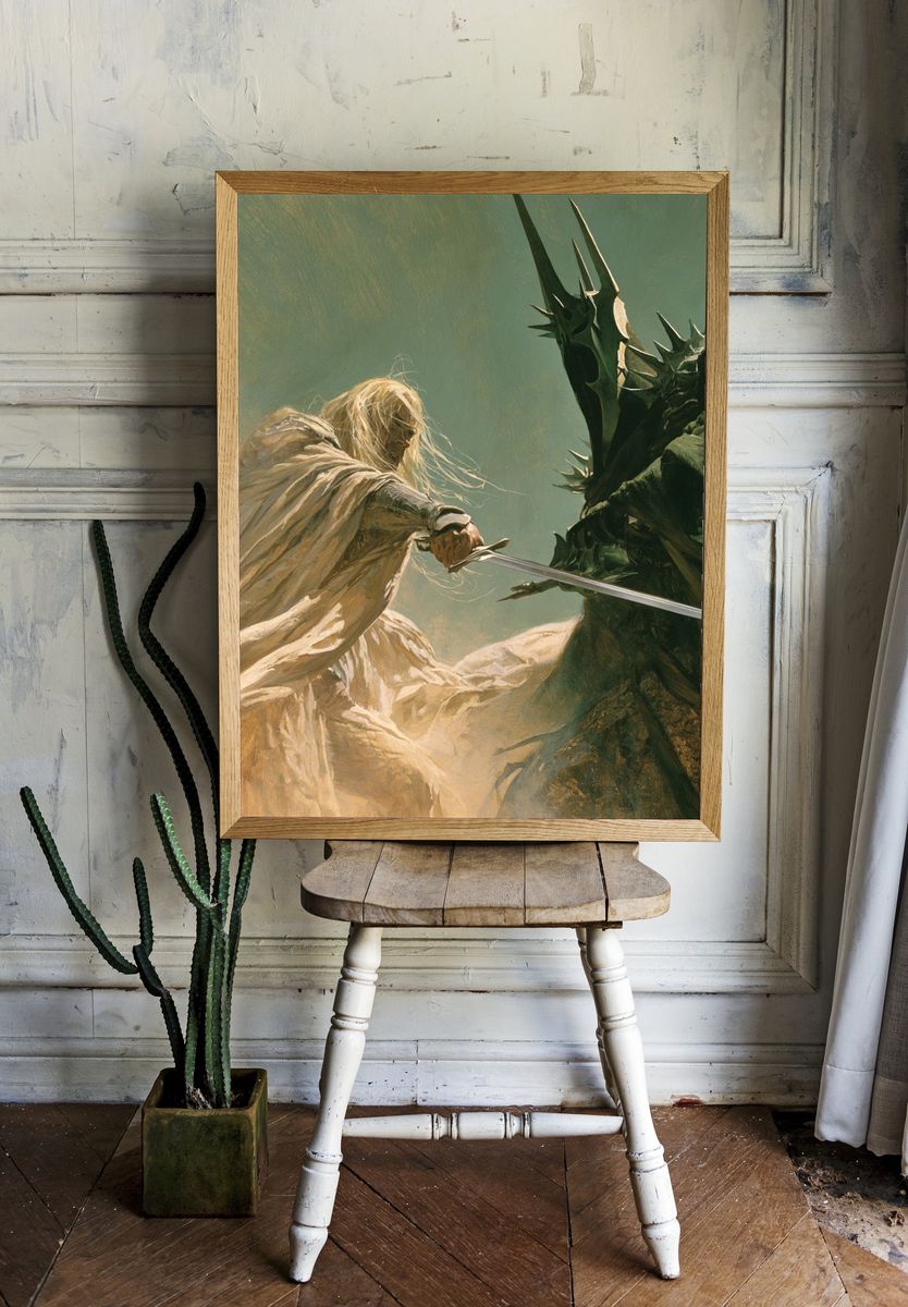 Fantasy Sword Duel Illustration Poster. room preview