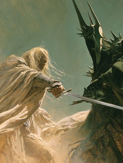 Fantasy Sword Duel Illustration Poster.