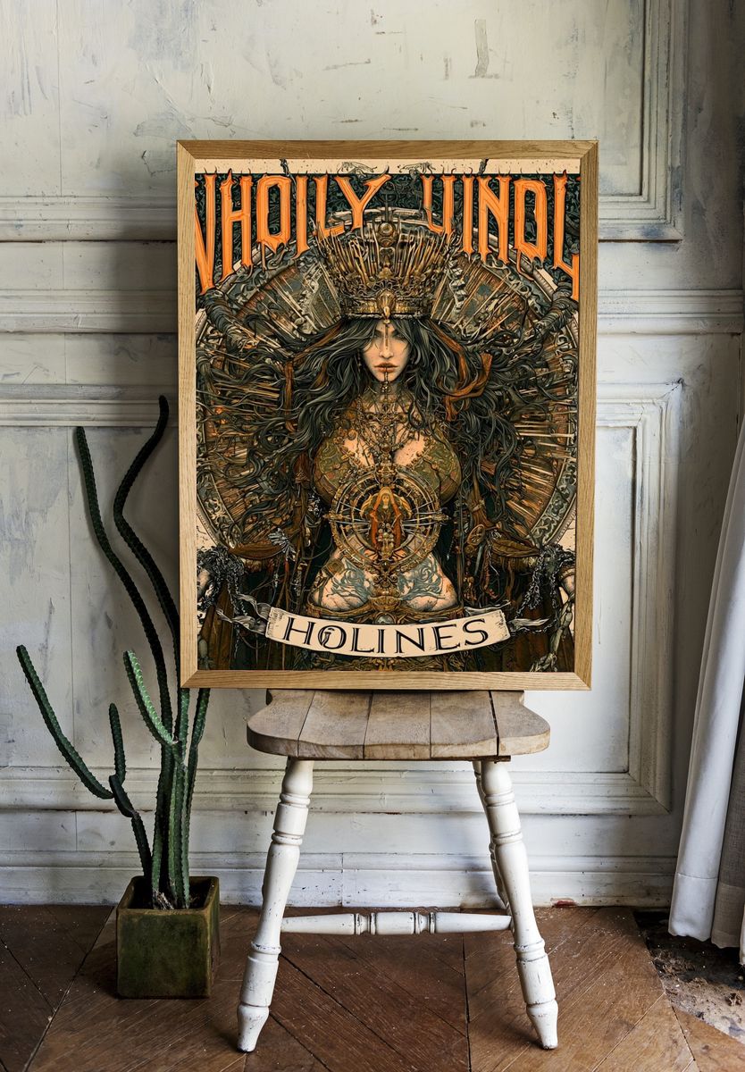 Wholly Holiness Gothic Illustration Poster. room preview