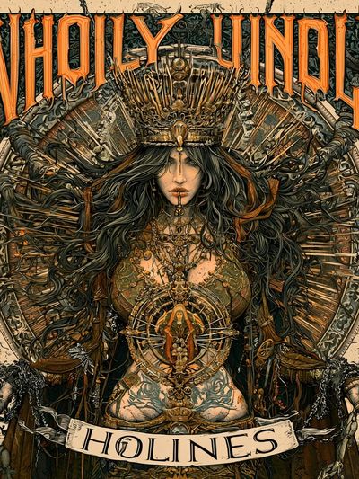 Wholly Holiness Gothic Illustration Poster. poster