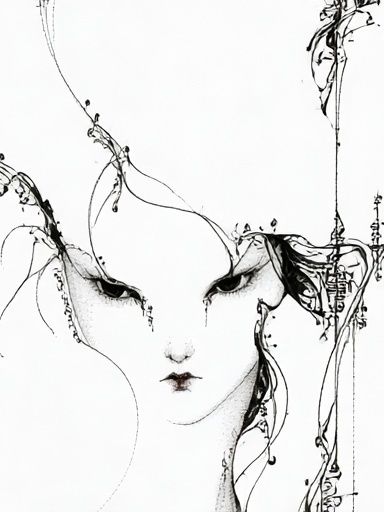 Surreal Ink Face Poster. poster — illustration art