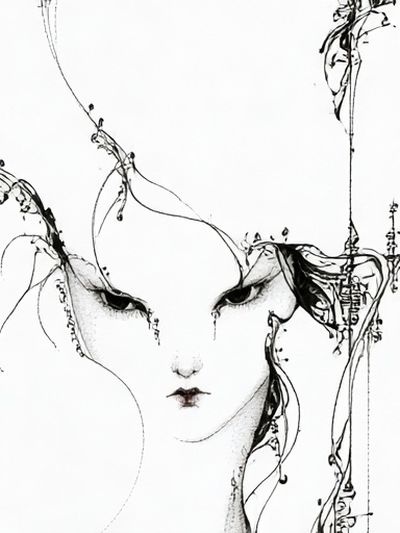 Surreal Ink Face Poster. poster