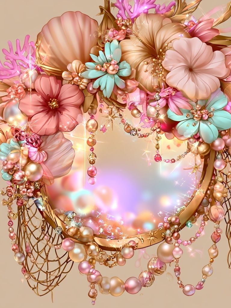 Pastel Floral Dreamscape Poster. poster detail