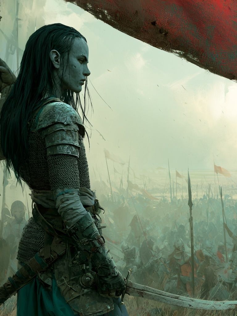 Warrior Queen Fantasy Poster. poster — illustration art