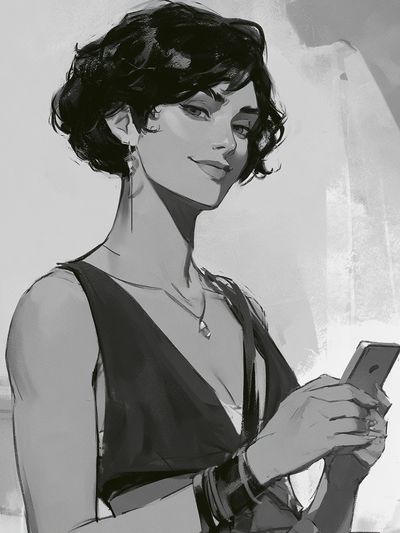 Elegant Woman Portrait Print.