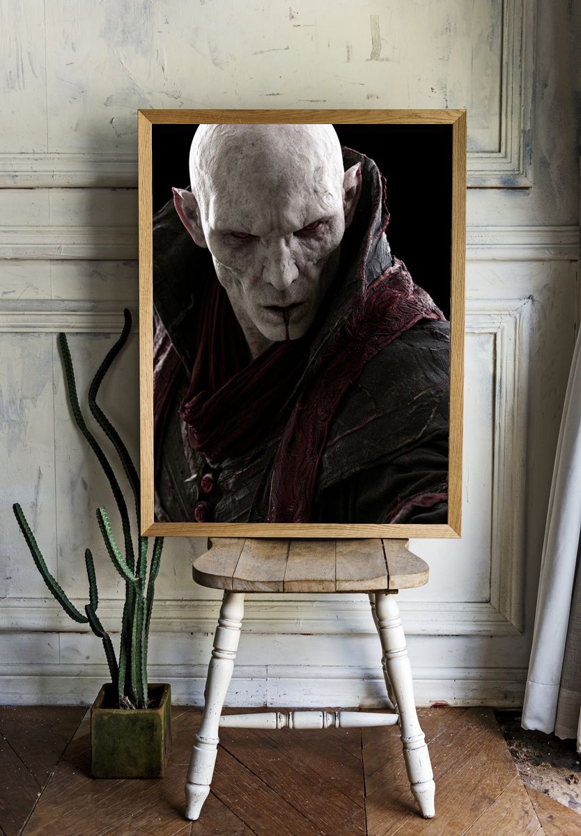 Vampire Portrait Horror Print. room preview