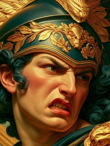 Roman Warrior Portrait Print. poster — illustration art