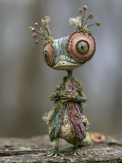 Whimsical Forest Creature Illustration Print.