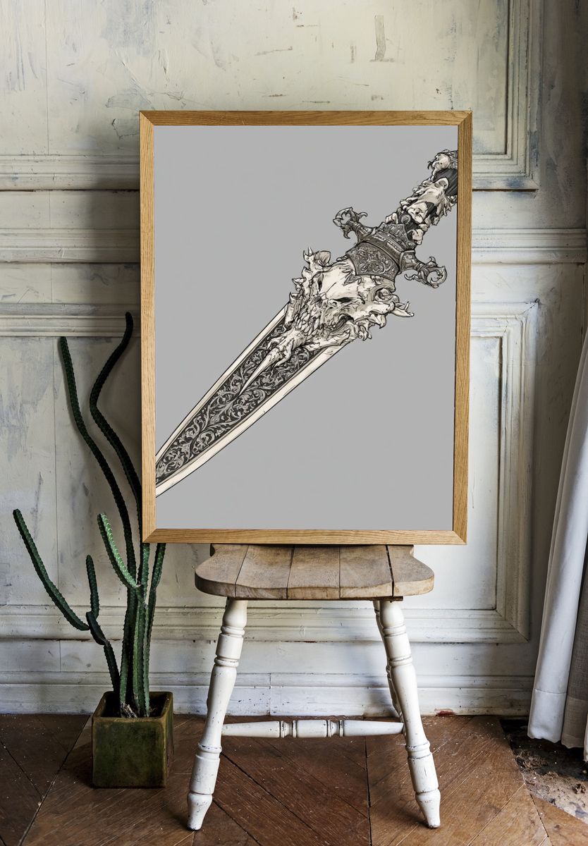 Abandoned Sci-Fi Corridor Print. room preview