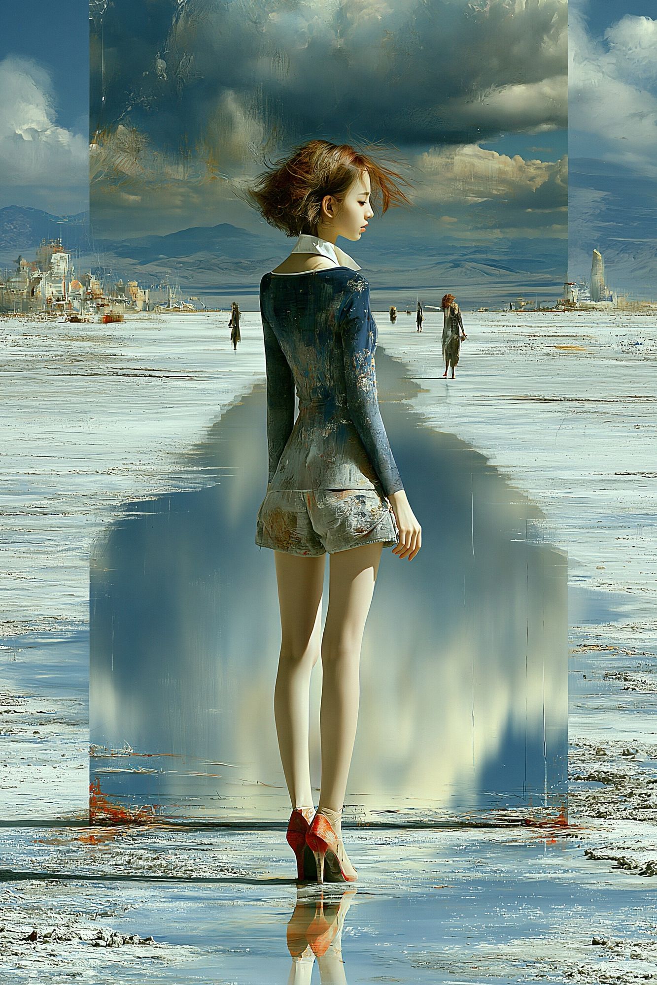 Dreamscape Woman Digital Art Poster. poster detail