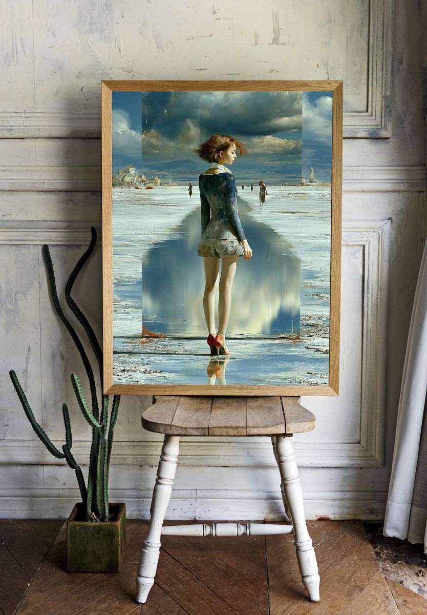 Dreamscape Woman Digital Art Poster. room preview