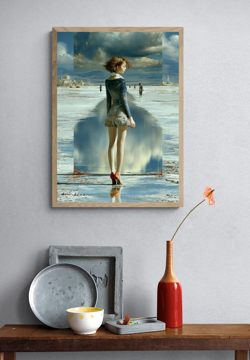 Dreamscape Woman Digital Art Poster. — room view 3