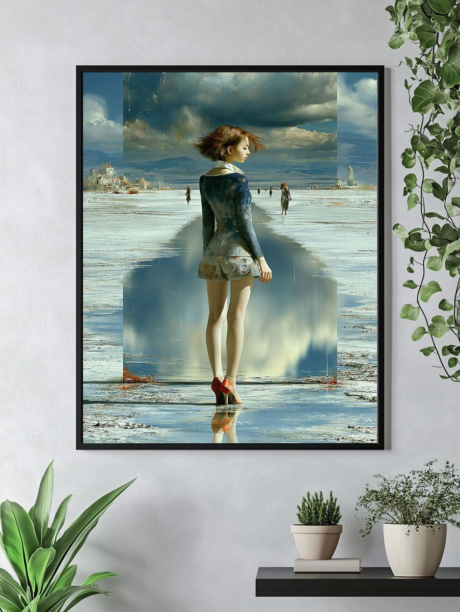 Dreamscape Woman Digital Art Poster. — room view 4