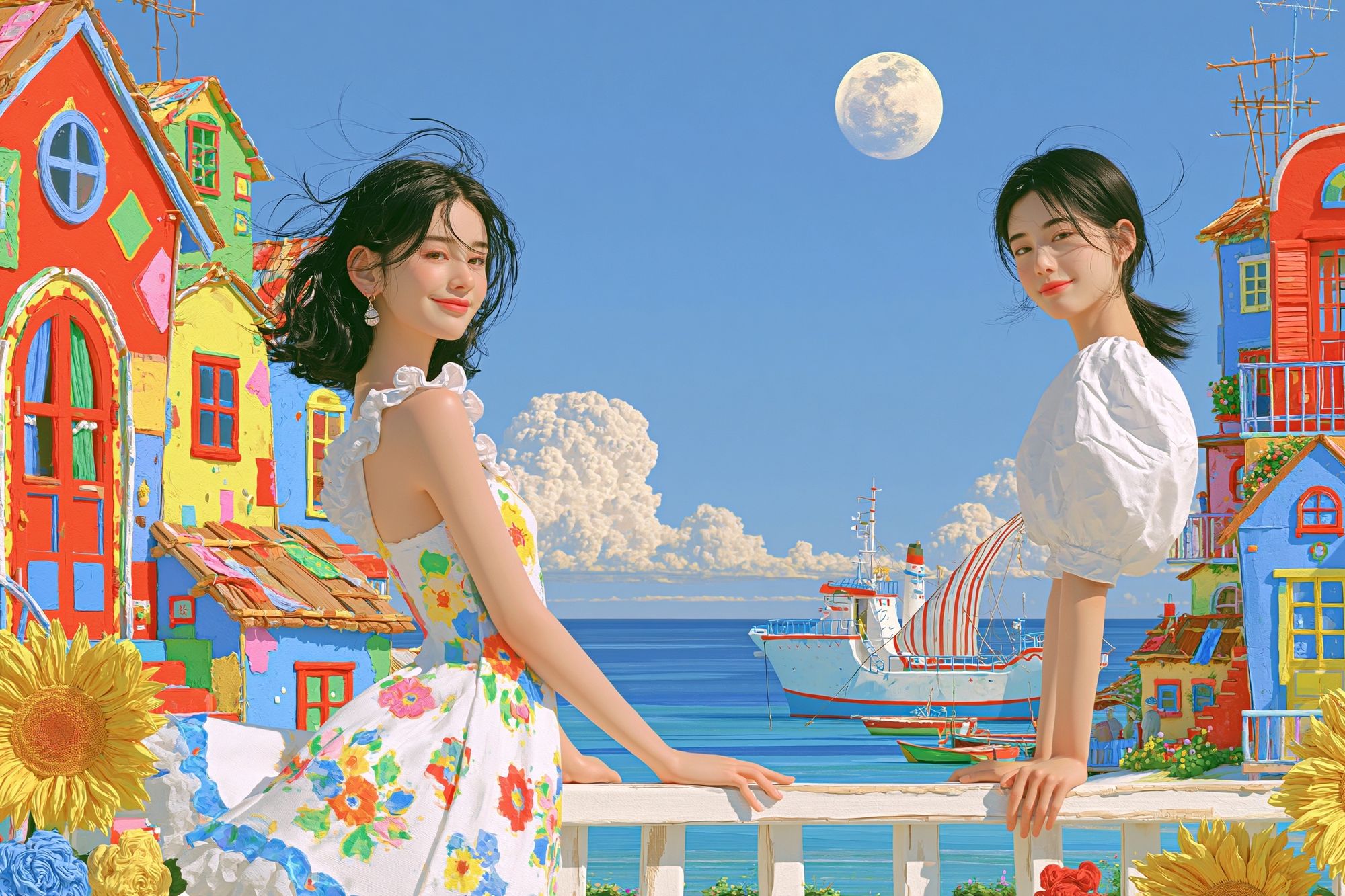 Colorful Seaside Dreamscape Poster. poster detail
