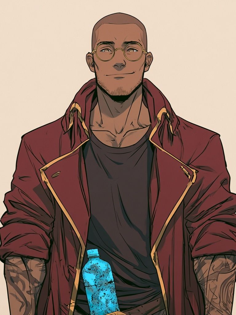 Stylish Man Portrait Illustration Poster. poster — illustration art