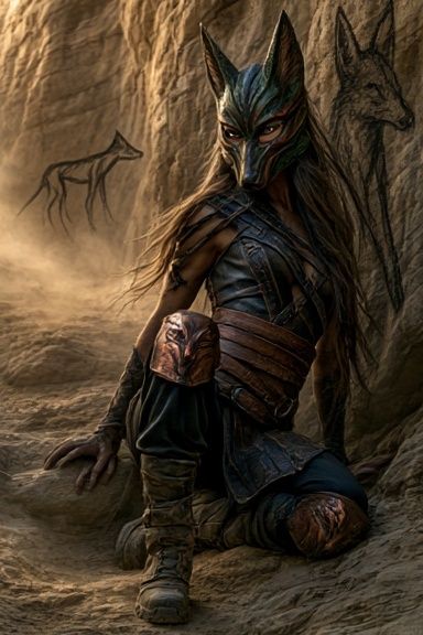 Wolf Warrior Fantasy Illustration Poster. poster — illustration art
