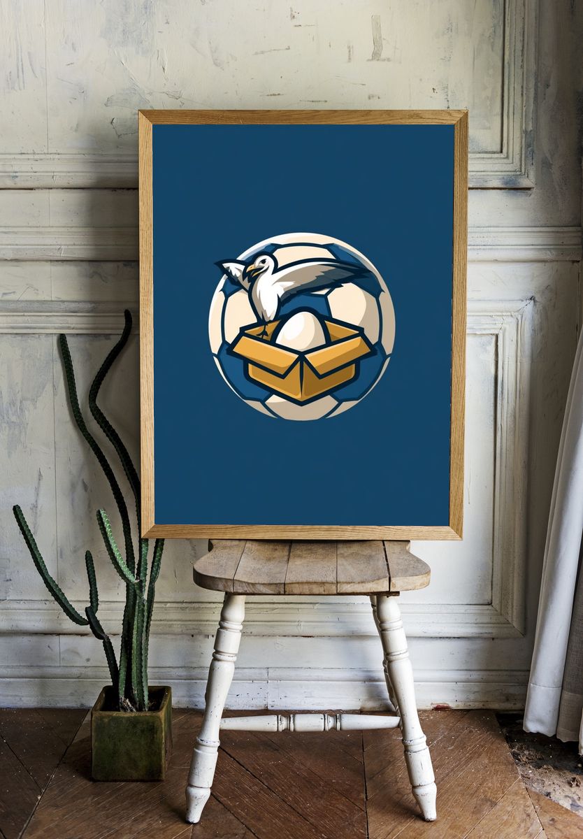 Seagull Nest Emblem Illustration Poster. room preview