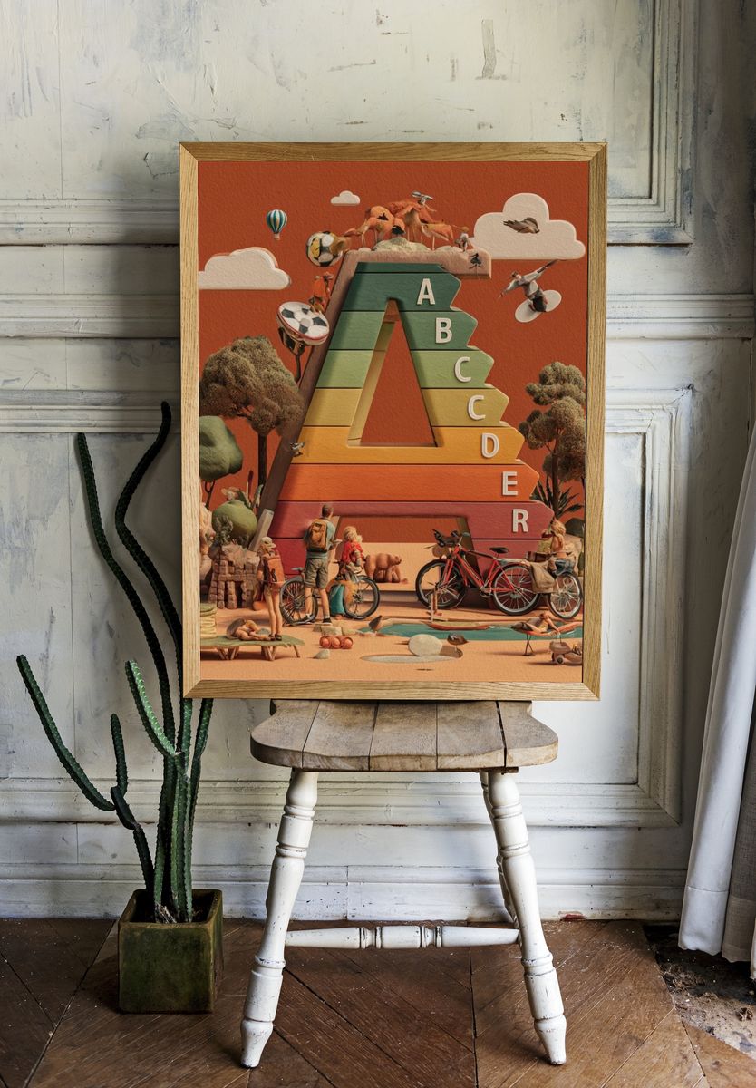 Alphabet Adventure Illustration Poster. — room view 1