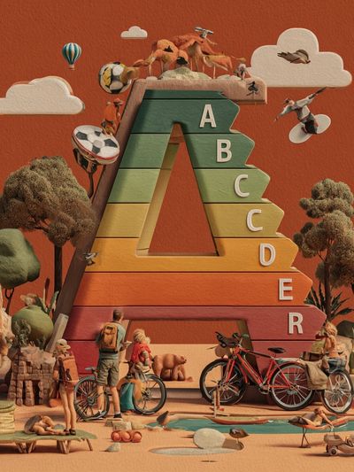 Alphabet Adventure Illustration Poster. poster print