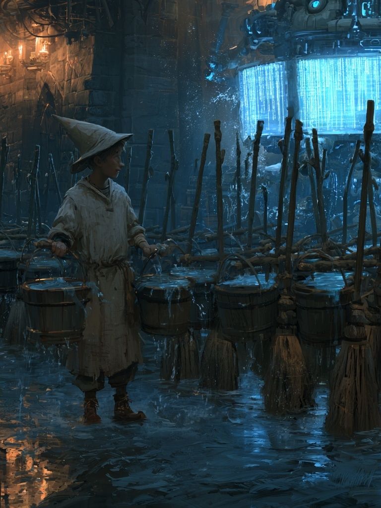 Wizard Workshop Fantasy Illustration Poster. poster detail