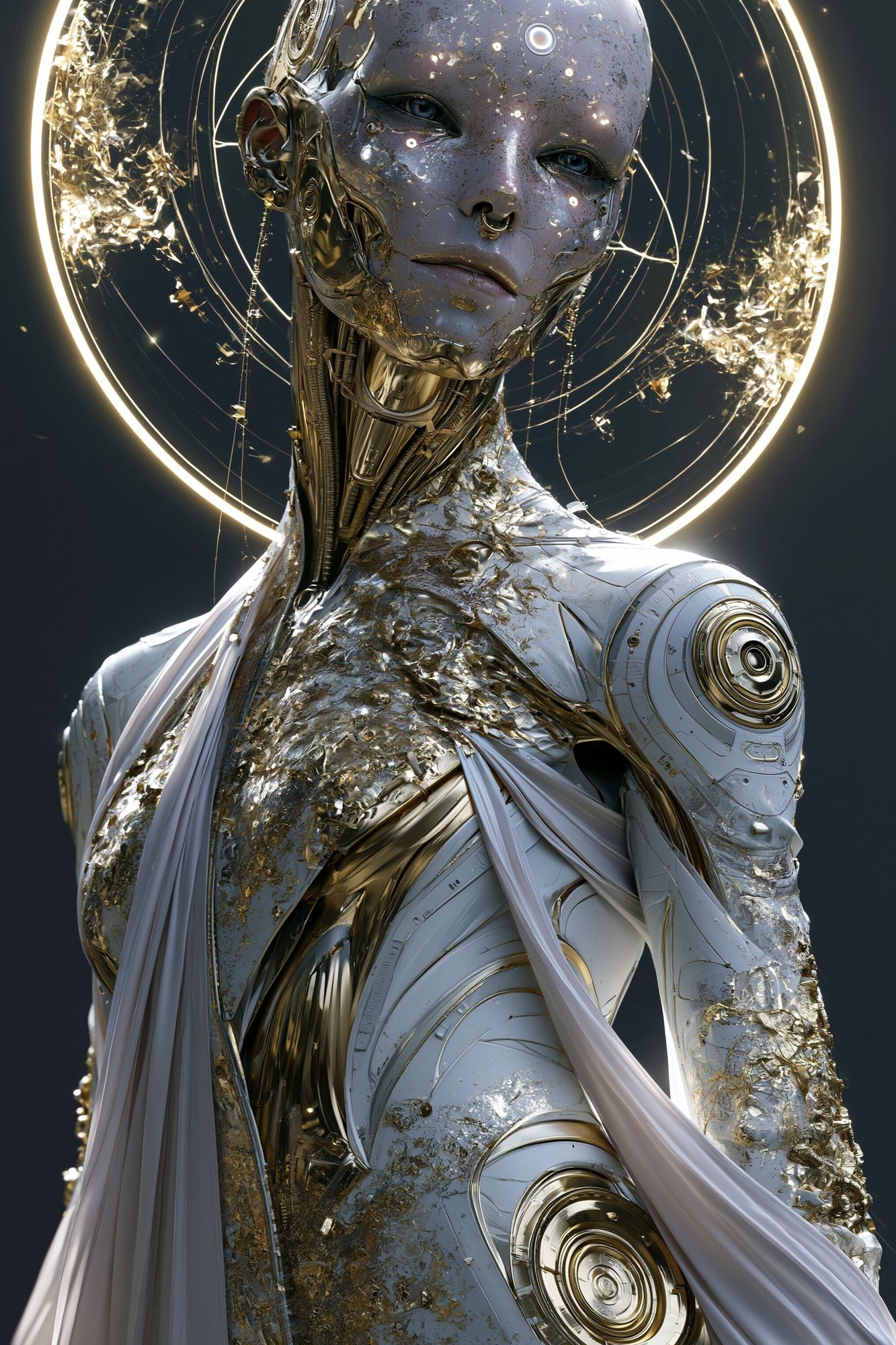 Celestial Android Portrait Print. poster detail