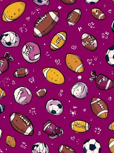 Playful Sports Balls Illustration Poster. poster print