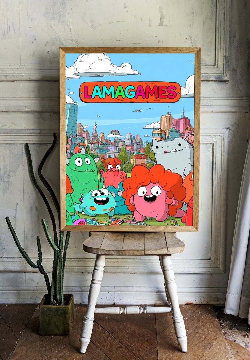 Lamagames Cartoon City Poster. room preview