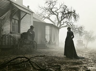 Haunted Victorian Farmhouse Poster.
