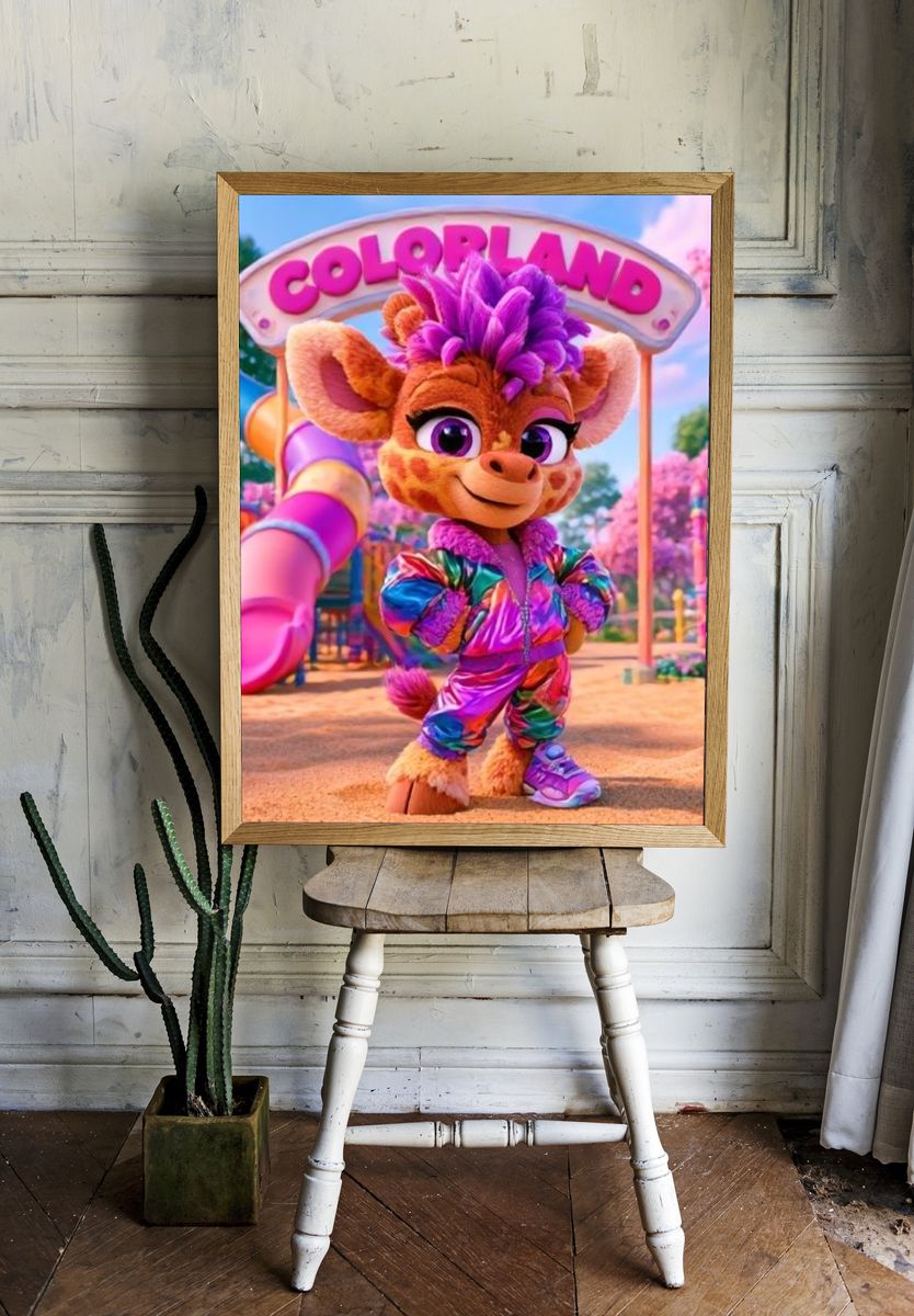 Colorland Character Illustration Poster. room preview