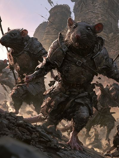 Rat Siege Fantasy Illustration Poster.