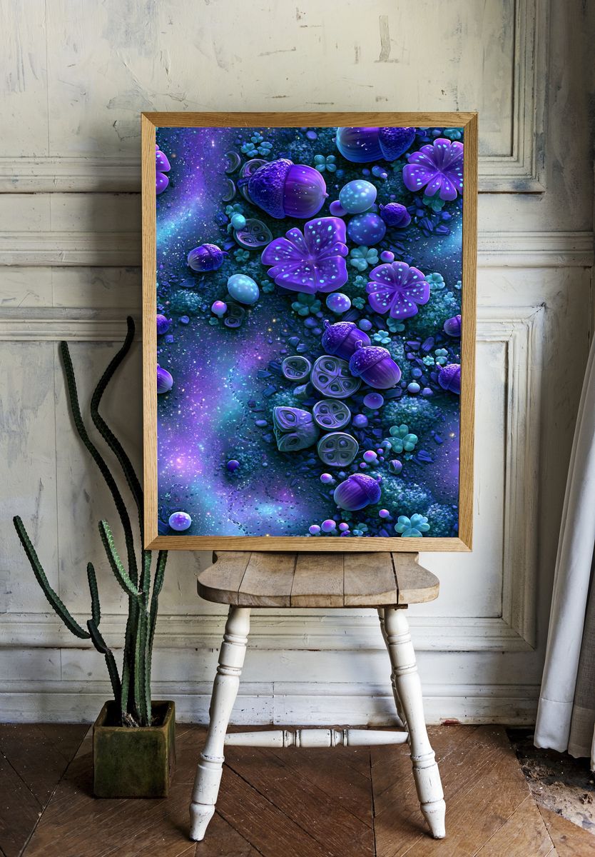 Enchanted Acorn Garden Print. room preview