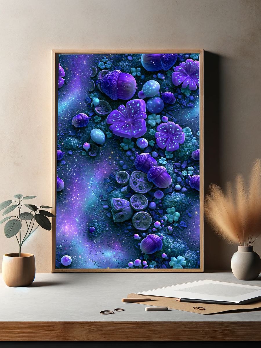 Enchanted Acorn Garden Print. — room view 2