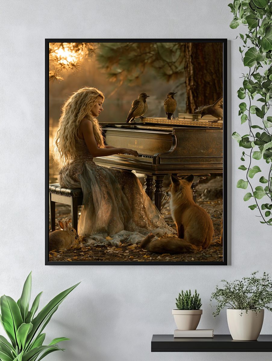Forest Piano Dreamscape Print. — room view 4
