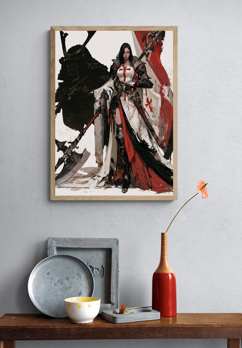 Haunting Skull Ink Poster. — room view 3
