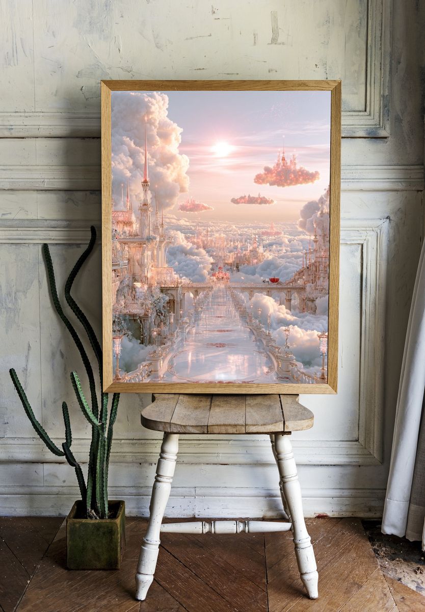 Cloud Palace Dreamscape Print. room preview