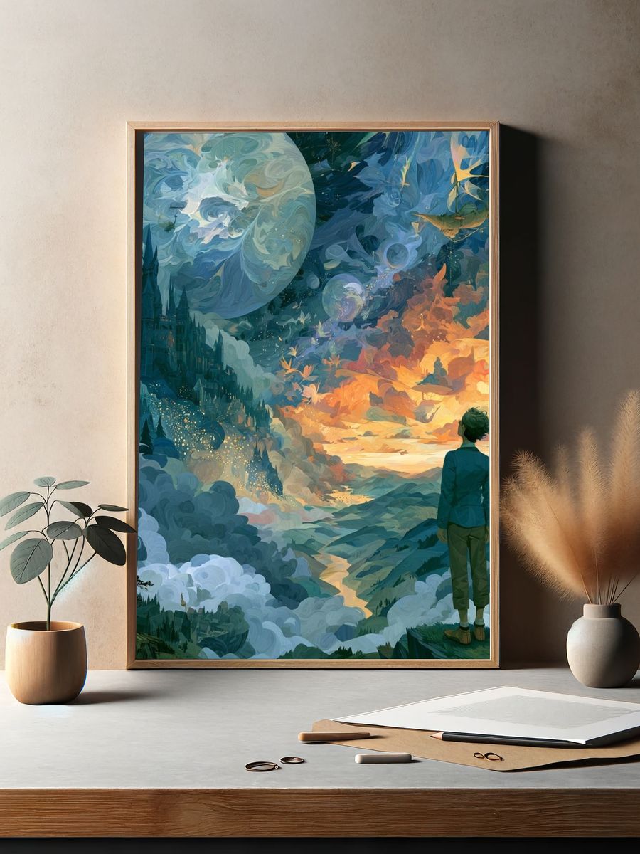 Dreamscape Castle Landscape Print. — room view 2