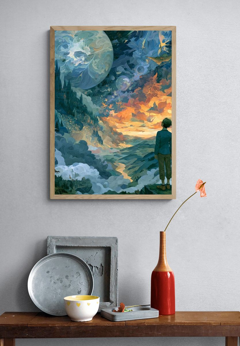 Dreamscape Castle Landscape Print. — room view 3