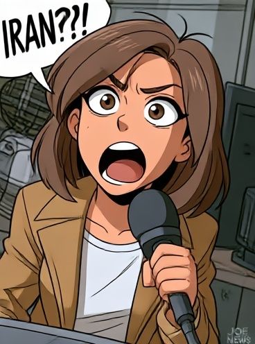 Shocked Reporter Illustration Poster. poster — illustration art