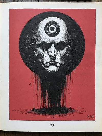 Surreal Skull Portrait Print. poster