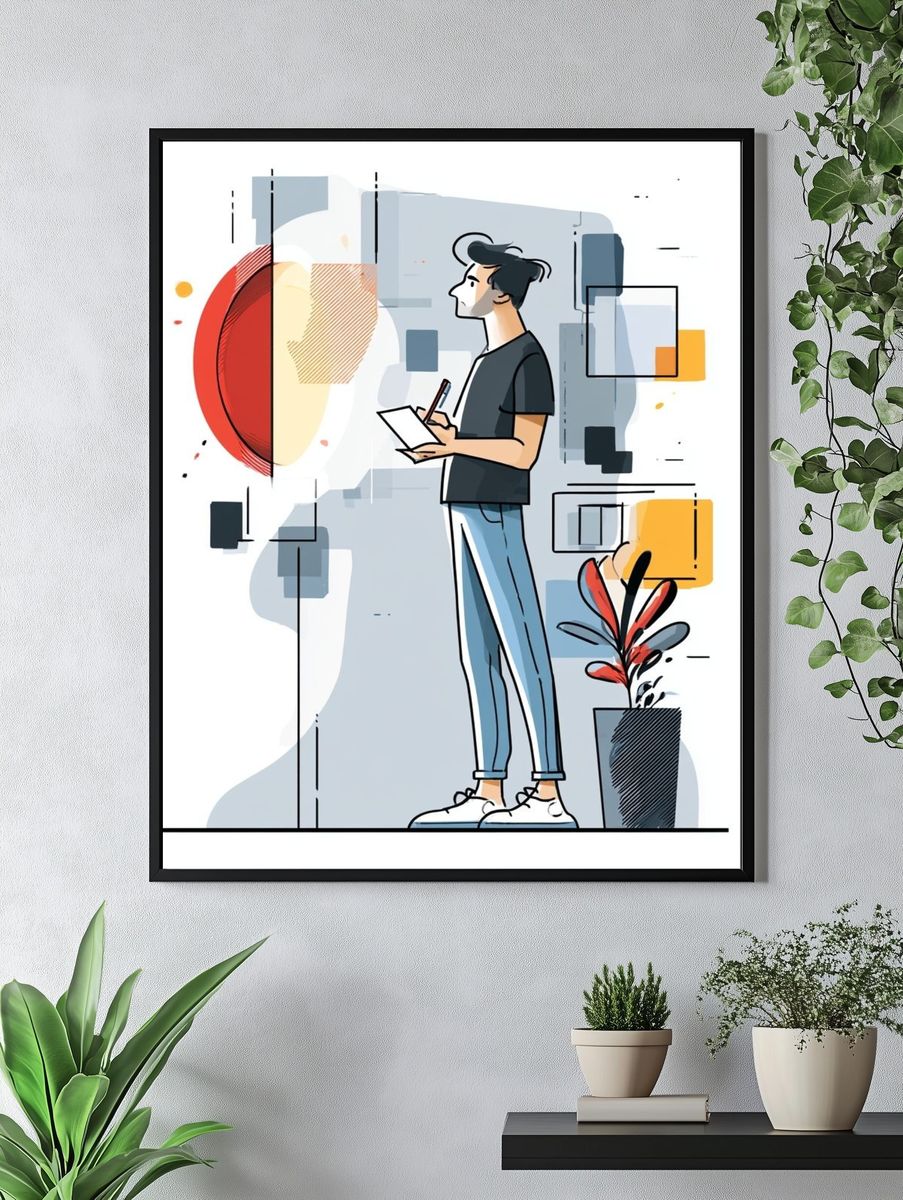 Creative Designer Illustration Poster. — room view 4
