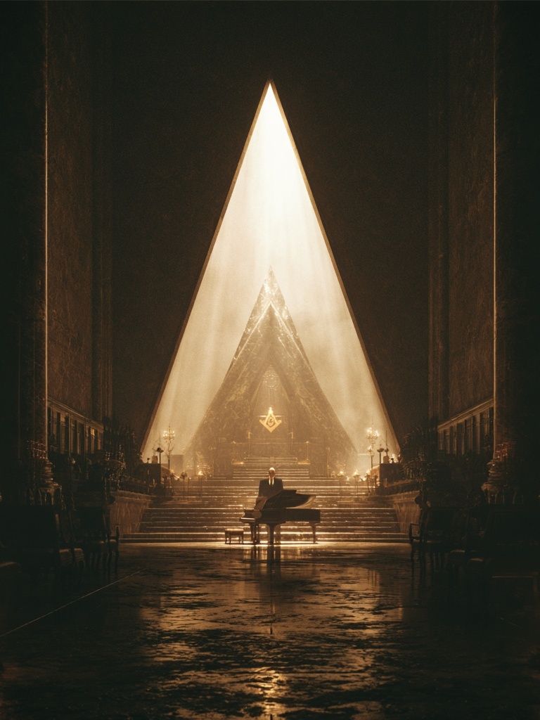 Cathedral Piano Hallway Poster. poster — illustration art