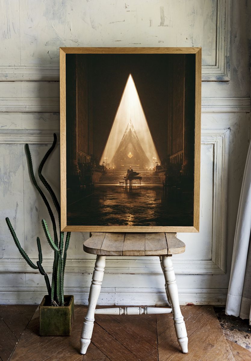 Cathedral Piano Hallway Poster. room preview