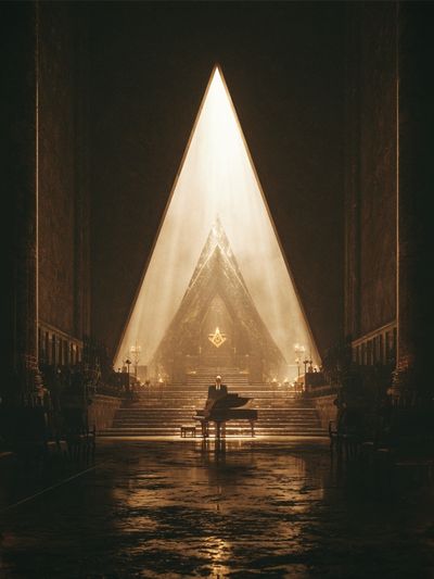Cathedral Piano Hallway Poster.