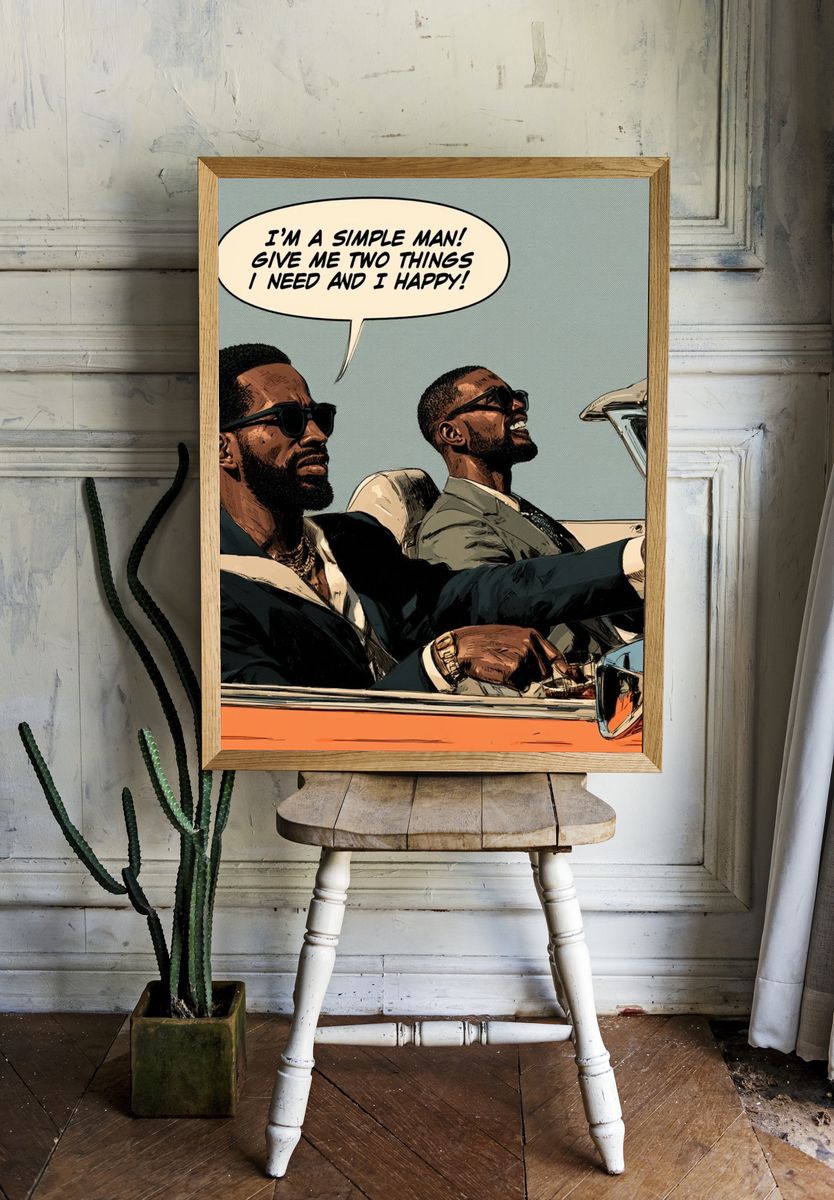 Simple Man Comic Poster. room preview