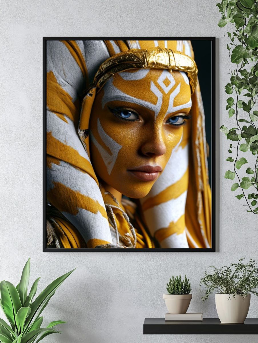 Golden Pharaoh Portrait Print. — room view 4
