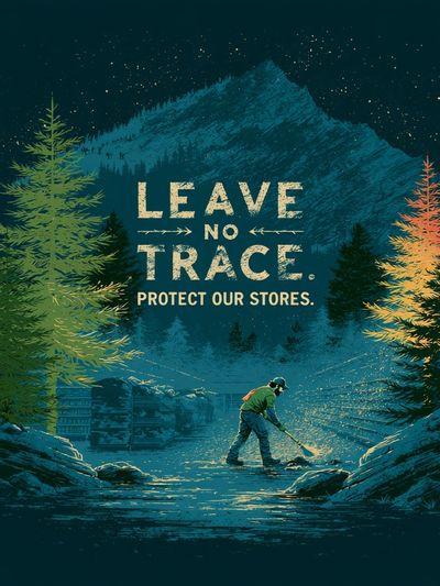 Leave No Trace Forest Poster. poster