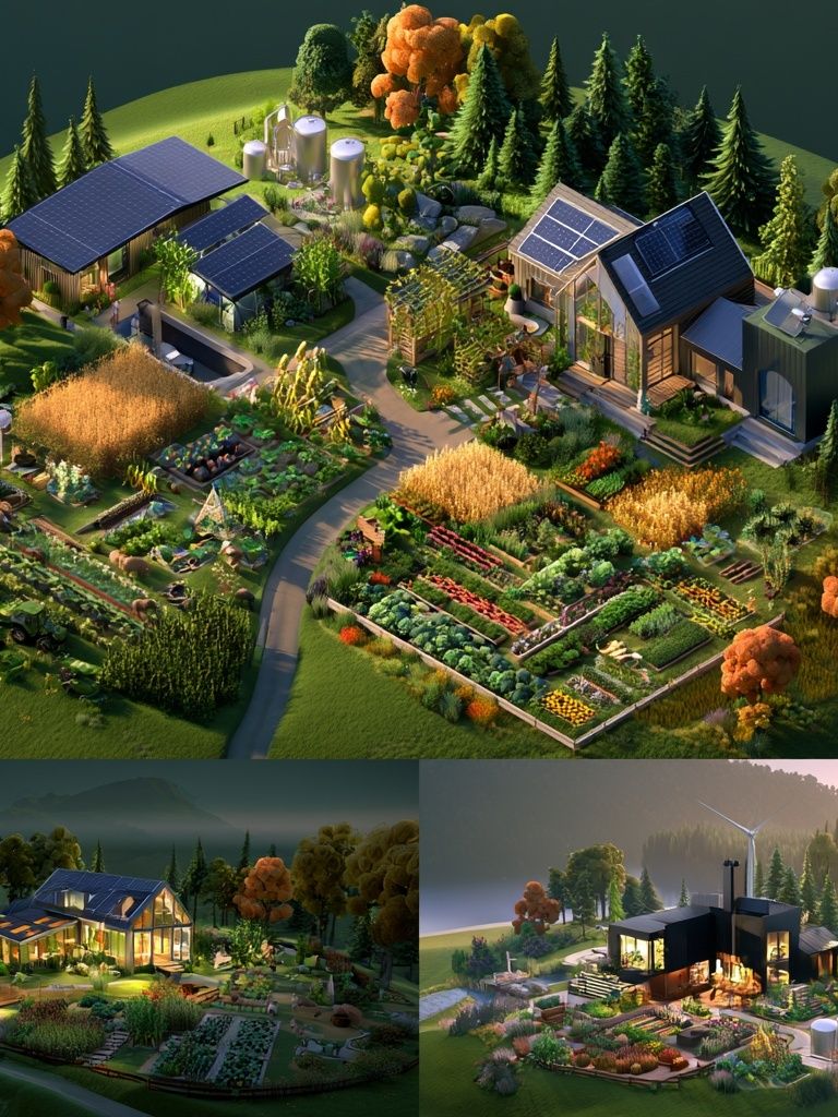 Sustainable Homestead Garden Poster. poster detail